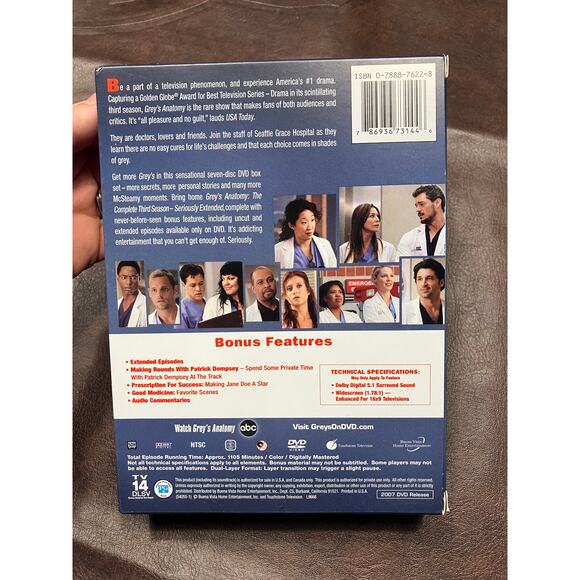 Grey's Anatomy: The Complete Third Season Extended Episodes DVD Set - Picture 9 of 11